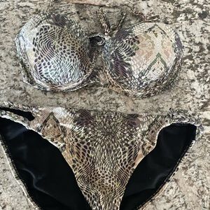 Snakeskin pattern bikini